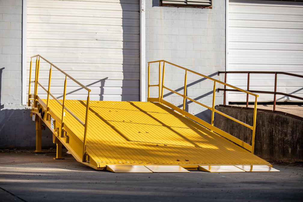 Heavy Duty Loading Ramp with Hand Rails for sale by Ledwell