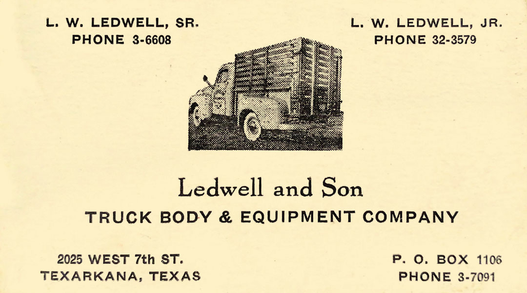 Ledwell vintage business card
