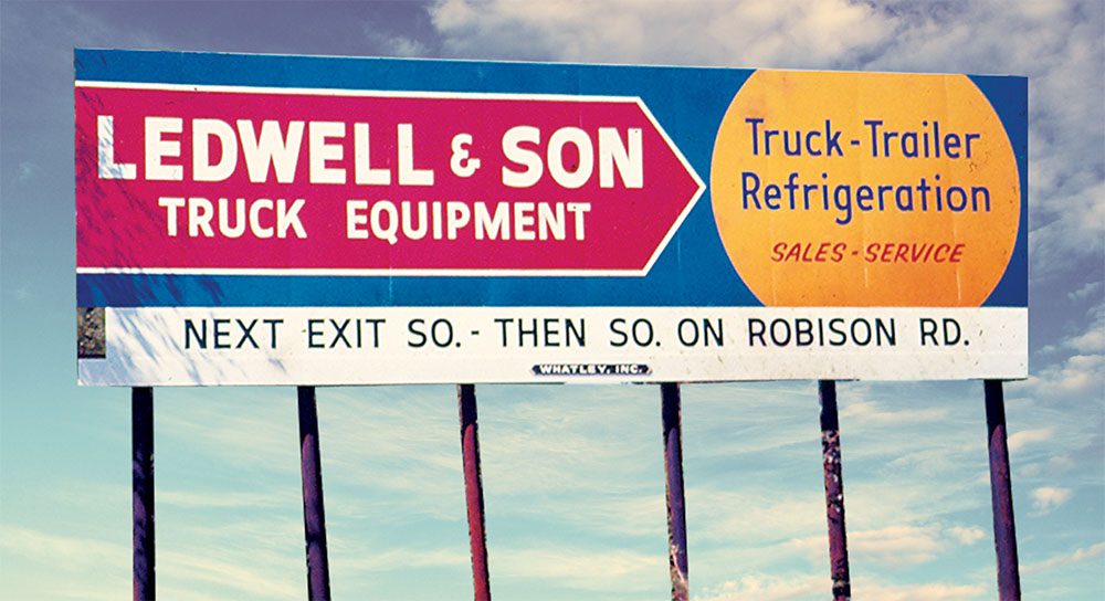 Ledwell and Son Truck Equipment - original billboard